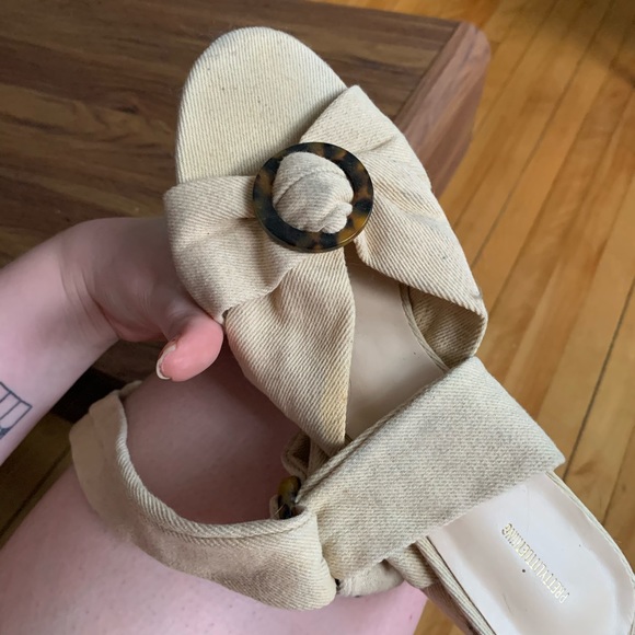 Strappy Tan Tortoiseshell Heeled Sandals 9 ASOS - Picture 4 of 6